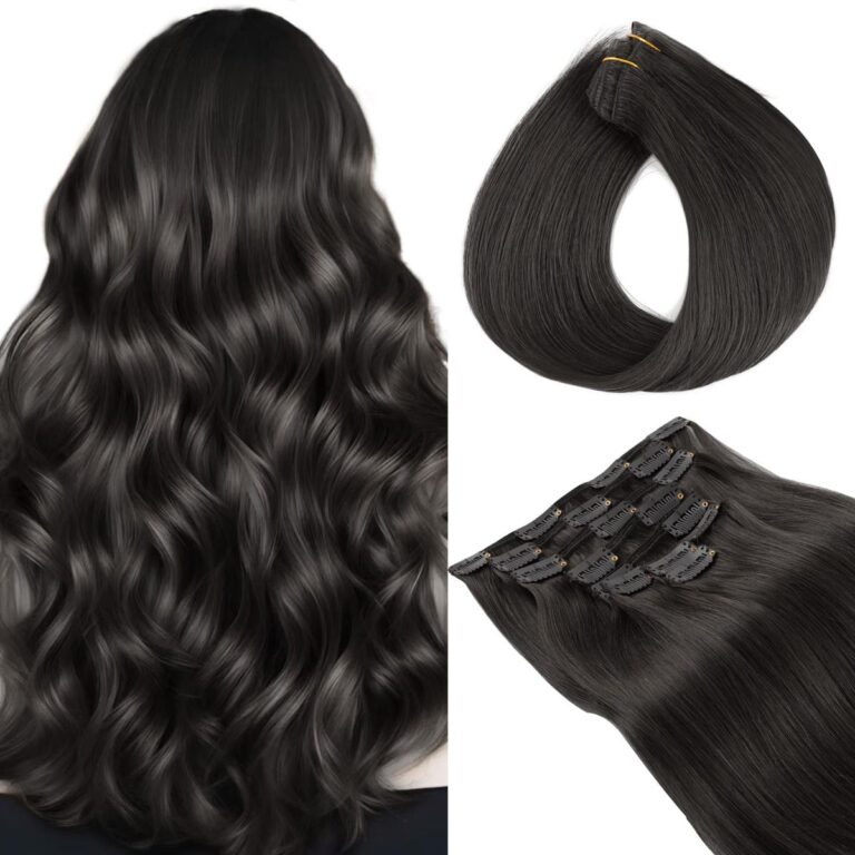 wavy clip in hair extensions made from human hair
