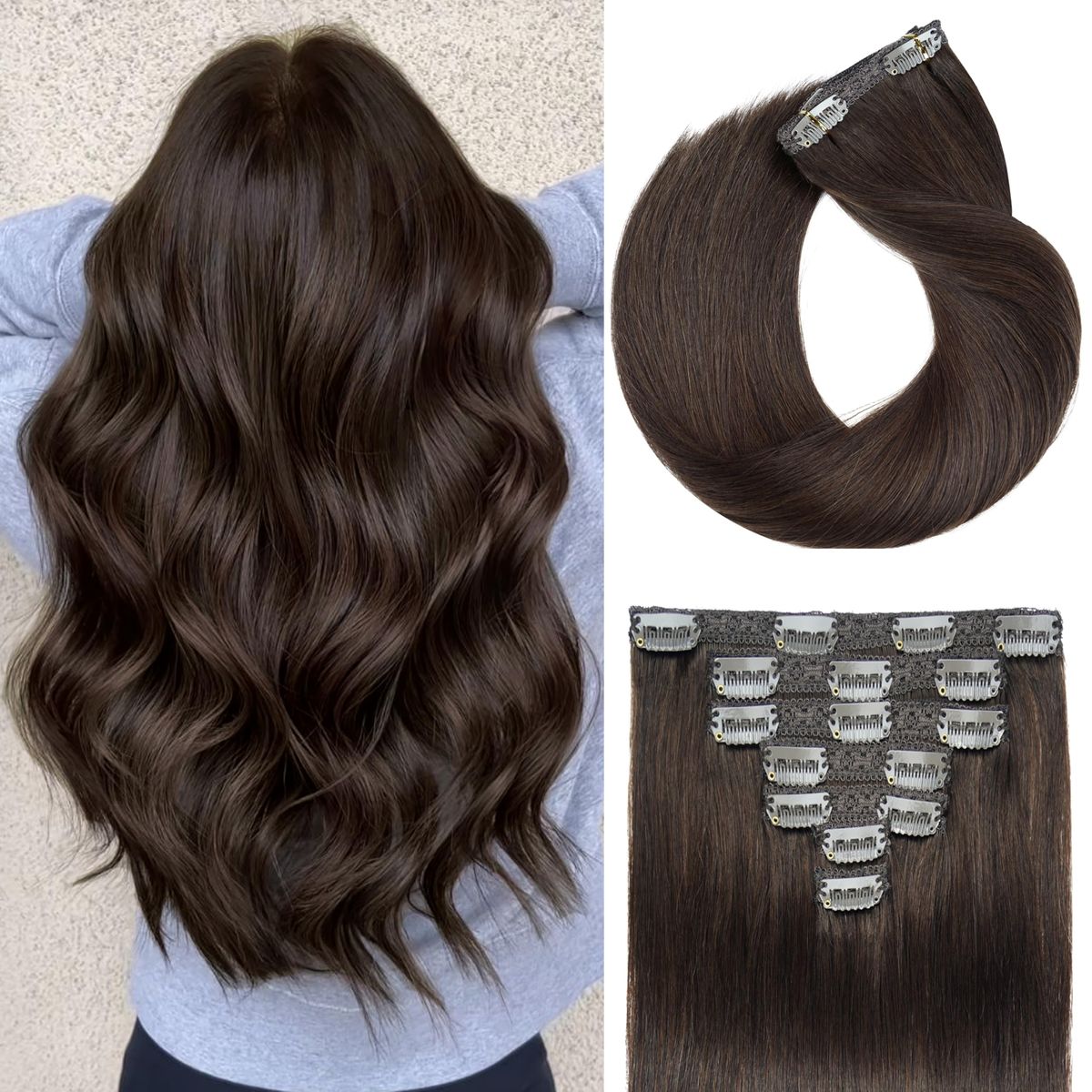 clip in hair extensions made from human hair