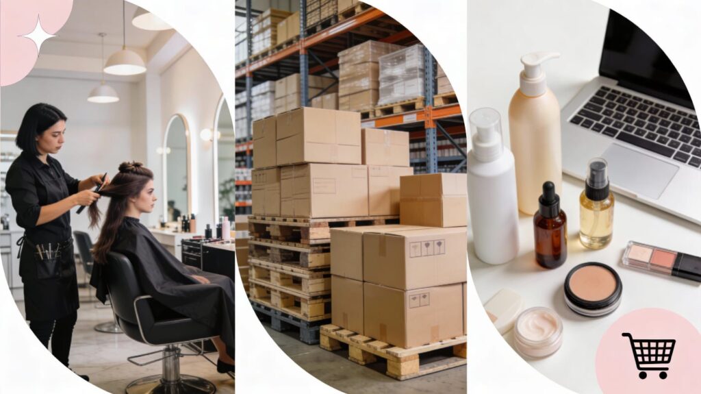 End-to-end hair supply process including salon, storage, and distribution at Bharat Hair India